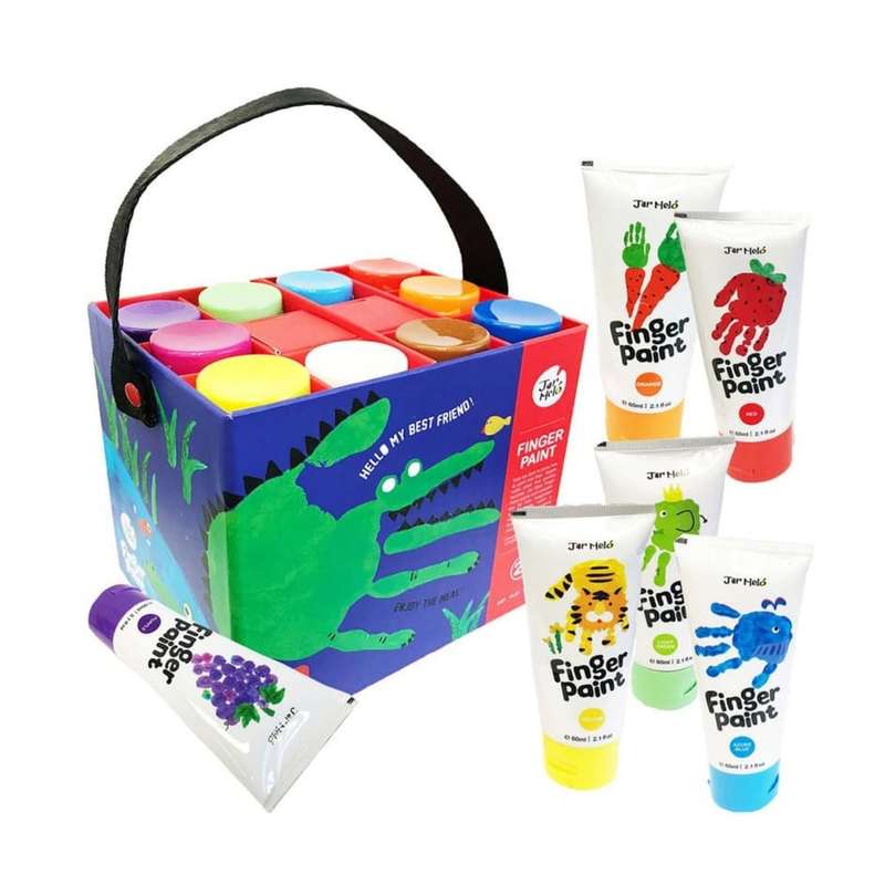 Jar Meló Finger Paint 12 Colours Set