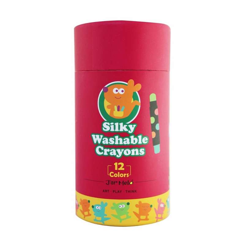 Jar Meló Silky Washable Crayon - Baby Roo 12 Colours