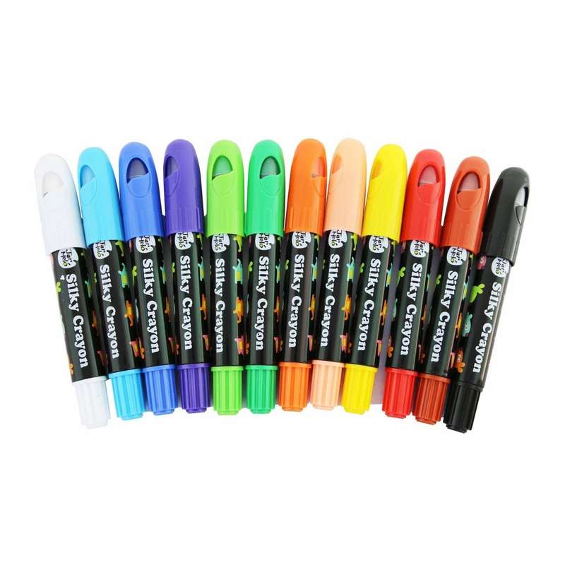 Jar Meló Silky Washable Crayon - Baby Roo 12 Colours