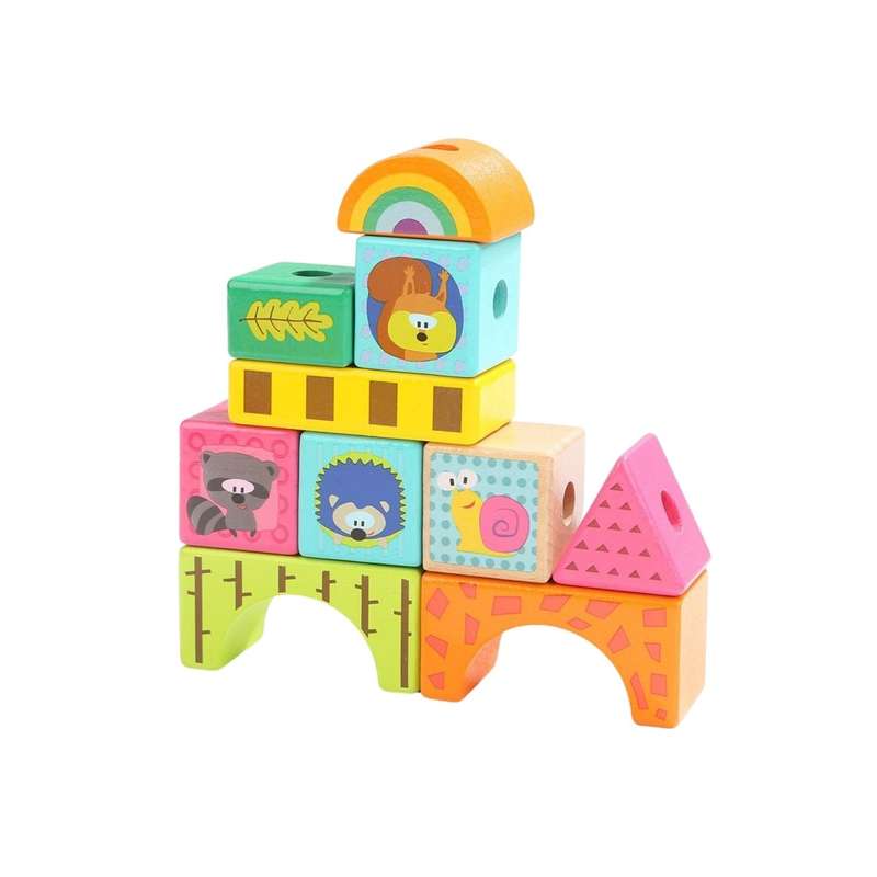 TopBright Forest Animal Building Blocks In Barrel