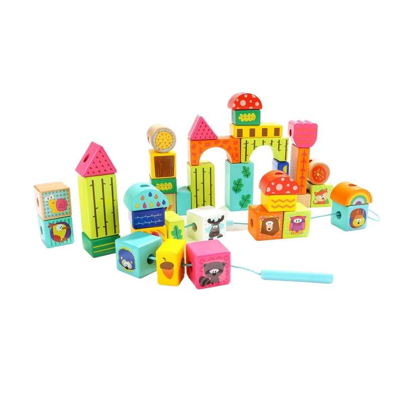 TopBright Forest Animal Building Blocks In Barrel