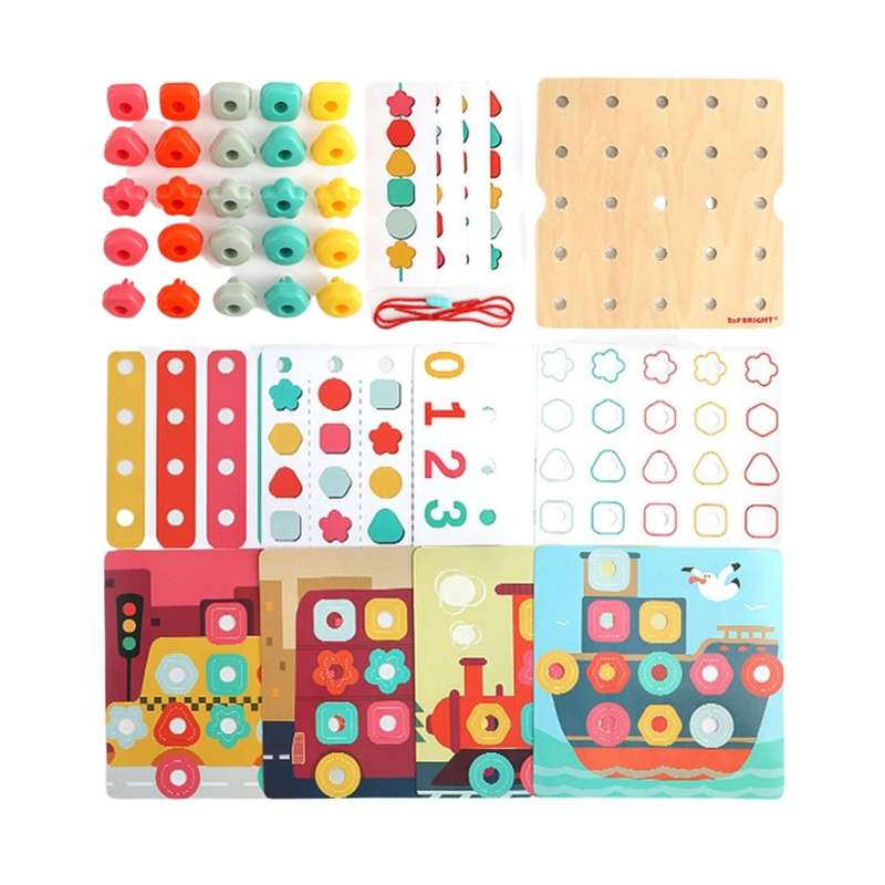 TopBright Rainbow Stack & Lacing Button Box