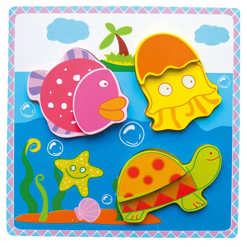 Viga - Wooden Chunky Puzzle (Ocean)