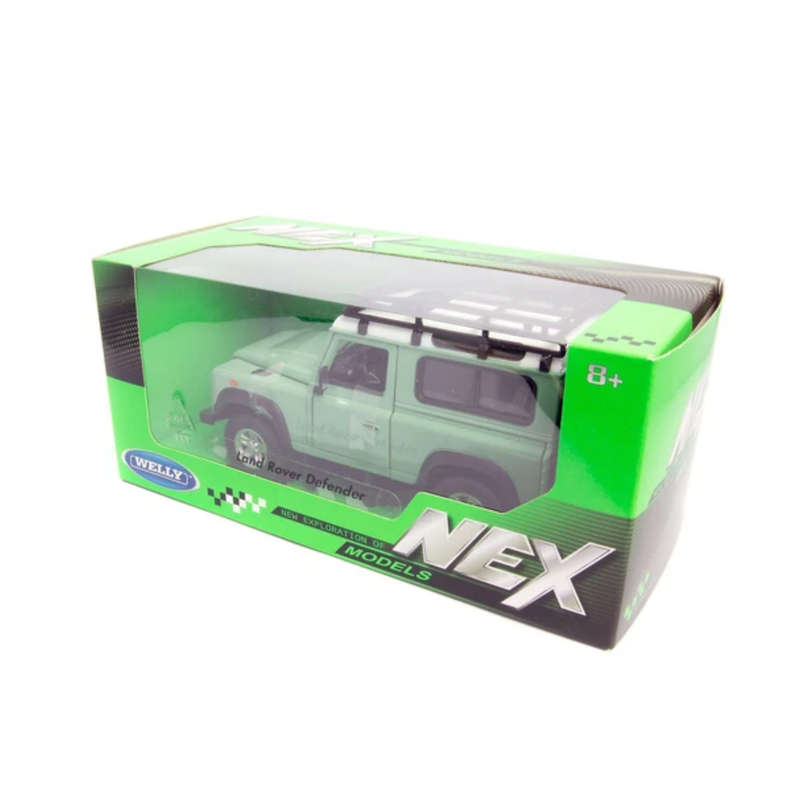Welly Land Rover Defender With Roof Rack Green 1:24 Scale