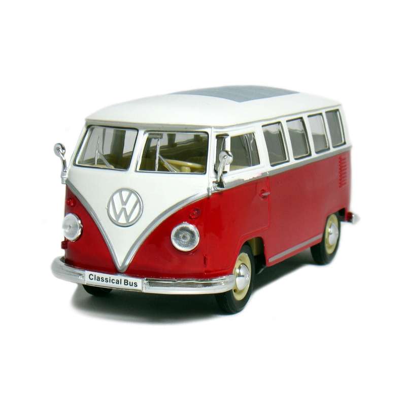 Welly Volkswagen Classical Bus Red/White 1963 1:24 Scale Diecast Car