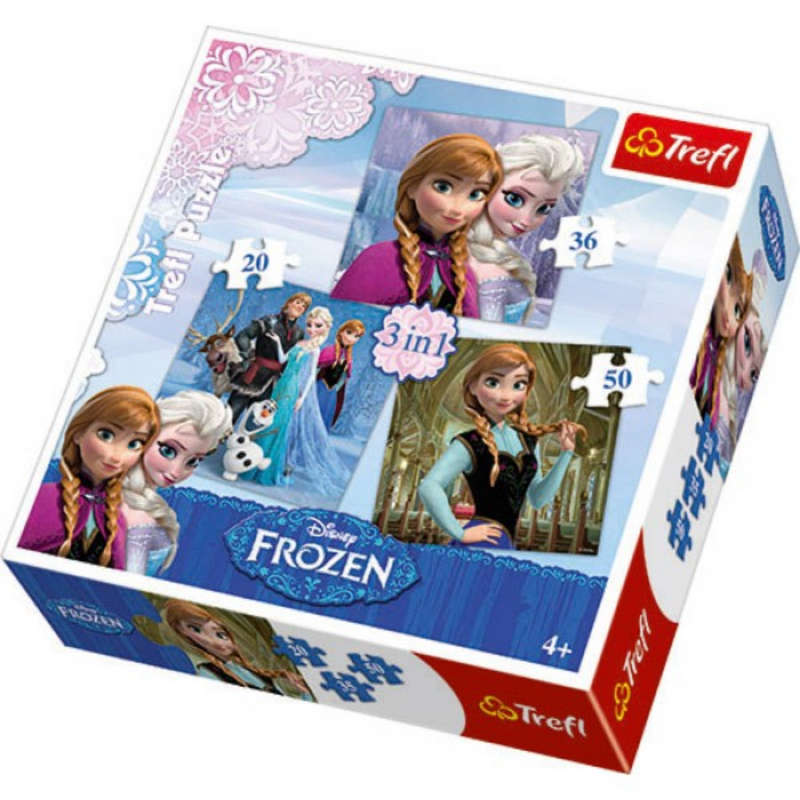 Trefl Disney Frozen 3-in-1 Puzzle Box Set