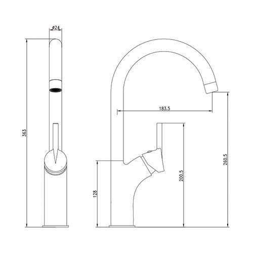 Lucido Swivel Mixer