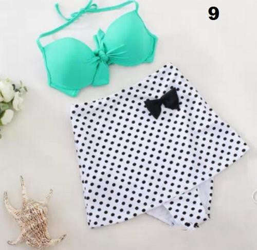 High waisted retro bikini sets - M / 9