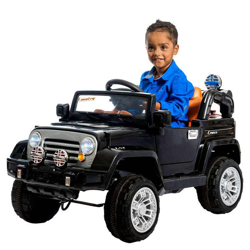 12V Jeep Kids Electric Ride On Car Black