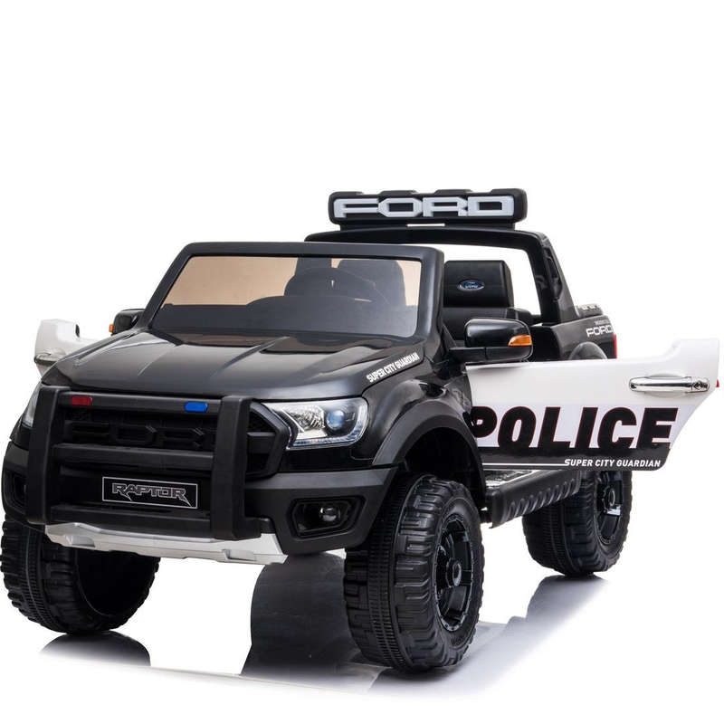 *NEW*  Police Ford Raptor  - 2 seater kids electric ride on car rubber tyres-black