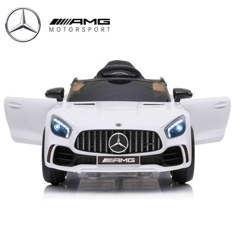 Demo MERCEDES GTR 12V WHITE KIDS RIDE ON CAR