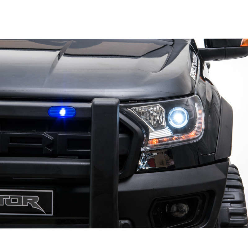 *NEW*  Police Ford Raptor  - 2 seater kids electric ride on car rubber tyres-black