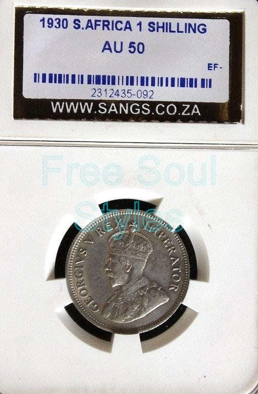 1930 1 Shilling SANGS Graded AU 50 - Catalogue Value R17 500.00