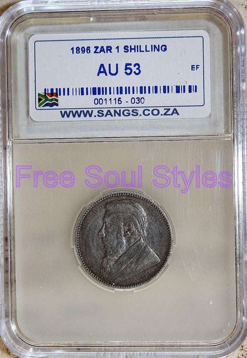 1896 ZAR 1 Shilling SANGS Graded AU 53 - Catalogue Value R15 000.00