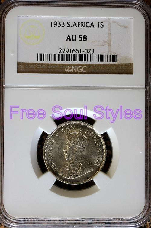 For citrix96 Only! 1933 1 Shilling  NGC Graded AU 58 - Catalogue Value R3 250.00