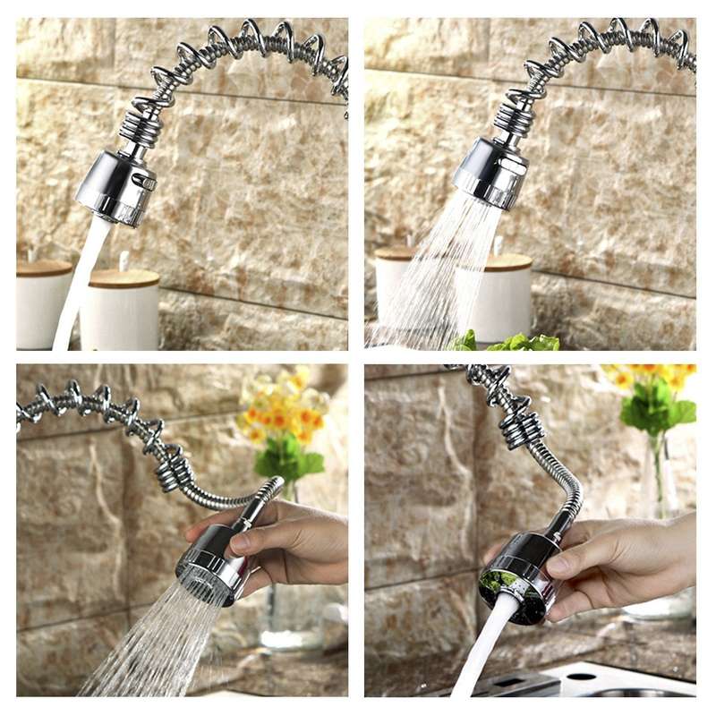 Brushed Nickel Kitchen Pull Out Spray Faucet Mixer