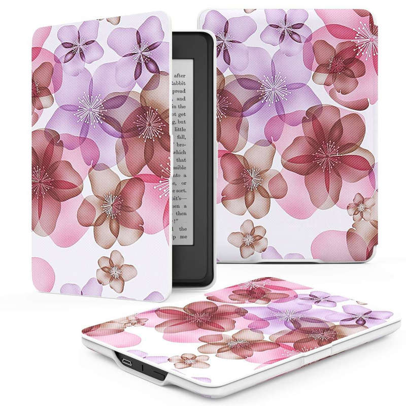 **FREE SHIPPING IN STOCK**Cover for Kindle Paperwhite Floral Purple 7th Generation- Floral Purple