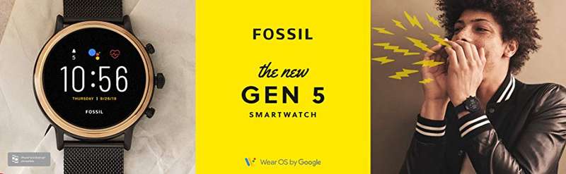 Fossil Gen 5 FTW4024 Carlyle Stainless Steel Touchscreen Smartwatch **FREE SHIPPING**