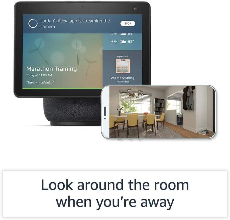 Echo Show 10 (3rd Gen) HD smart display with motion and Alexa Glacier White