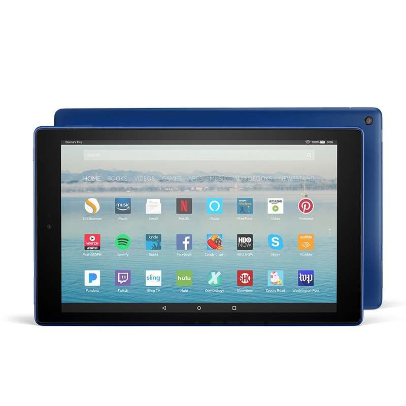 Fire HD 10 Tablet with Alexa Hands-Free, 10.1" 1080p Full HD Display, 64 GB, Blue