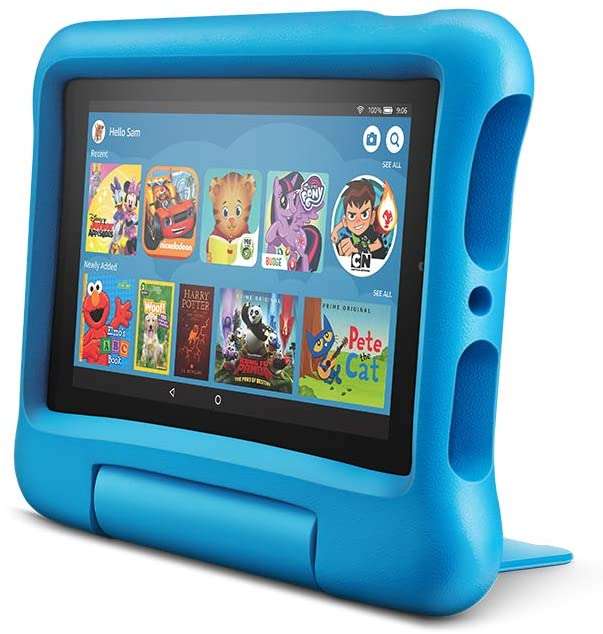 Fire 7 Kids Edition Tablet 16 GB, Blue Kids Case 9th generation 2019 release**FREE SHIPPING IN ST...