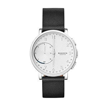 Skagen Men's SKT1101 Hagen Connected Black Leather Hybrid Smart Watch