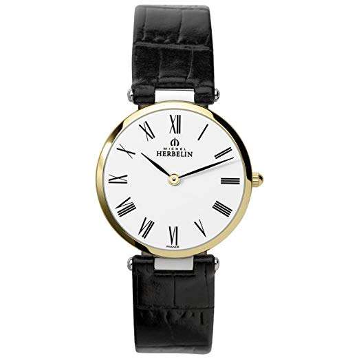 **FREE SHIPPING IN STOCK**Michel Herbelin Epsilon Midi Women's Quartz Watch 17343/T01N