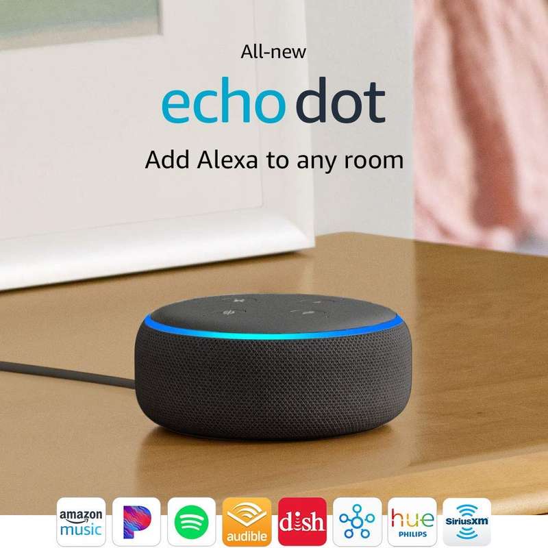 Amazon Echo Dot (3rd Gen) - Smart speaker with Alexa - Charcoal **FREE SHIPPING IN STOCK**