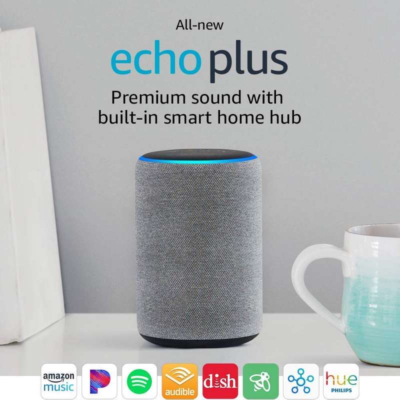 **FREE SHIPPING IN STOCK**Amazon Echo Plus (2nd Gen)- Heather Gray