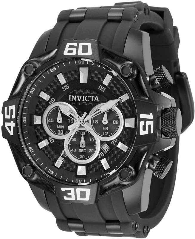 Invicta Men's Pro Diver Quartz Watch with Silicone, Stainless Steel Strap 33841