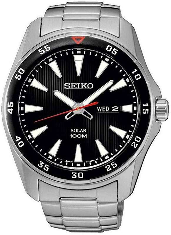 Seiko Gents Solar 100m Day/Date - SNE393P1