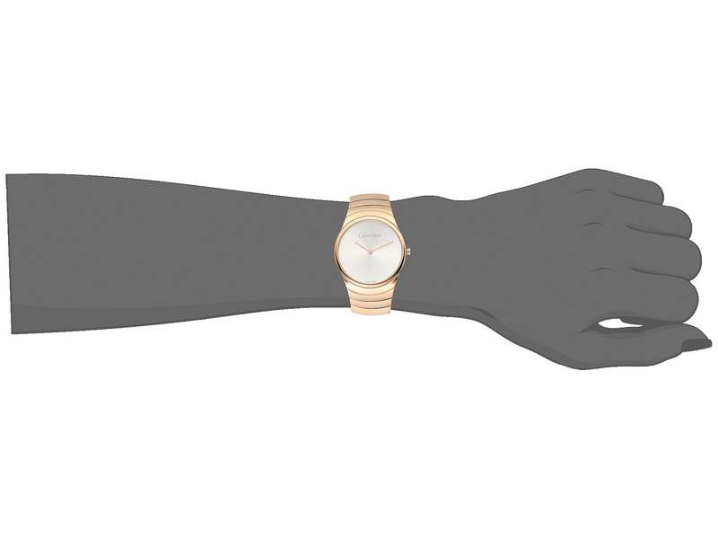 Calvin Klein K8A23646 Whirl Quartz Silver Dial Rose Gold-Tone Ladies Watch