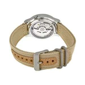 Seiko Men's SNK803 Seiko 5 Automatic Watch with Beige Canvas Strap
