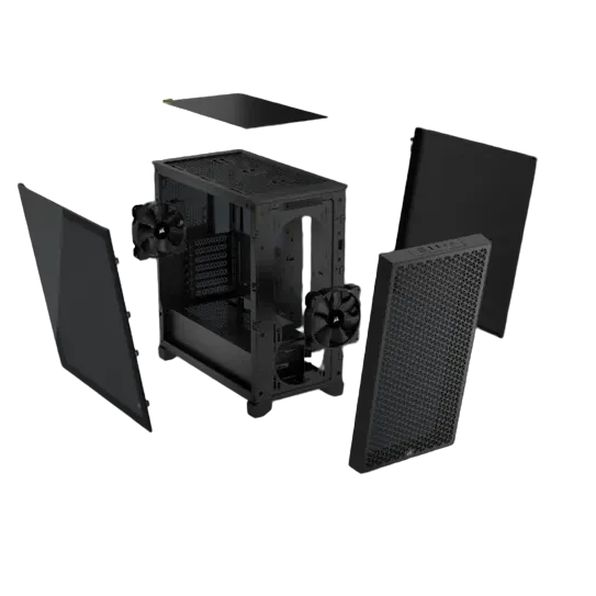 3000D AIRFLOW Black Mid-Tower PC Case; 2x 3.5'' |  2x 2.5'' Drive Bays; Up to 360mm Radiator comp...