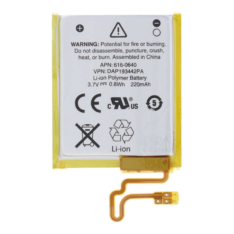 DAP193442PA 220mAh Battery + Battery Adhesive for iPod Nano 7th OEM without Logo