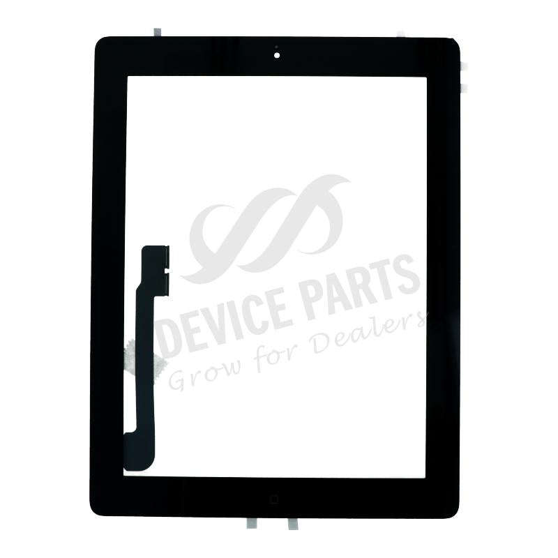 Touch Screen + Touch Screen Adhesive with Home Button for iPad 3 Black HQ