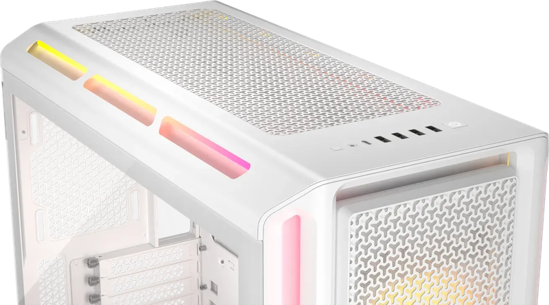 Corsair iCUE LINK 5000T LX RGB Mid-Tower PC Case; White