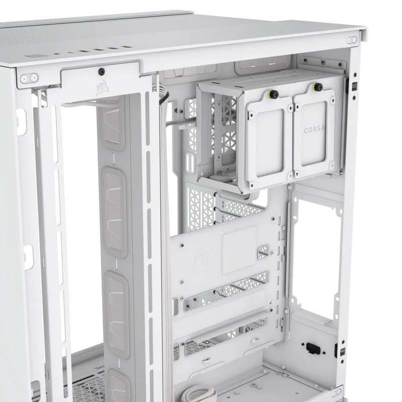 6500D Airflow White Tempered Glass Mid-Tower; 2x 3.5'' |  2x 2.5'' Drive Bays; Up to 360mm Radiat...