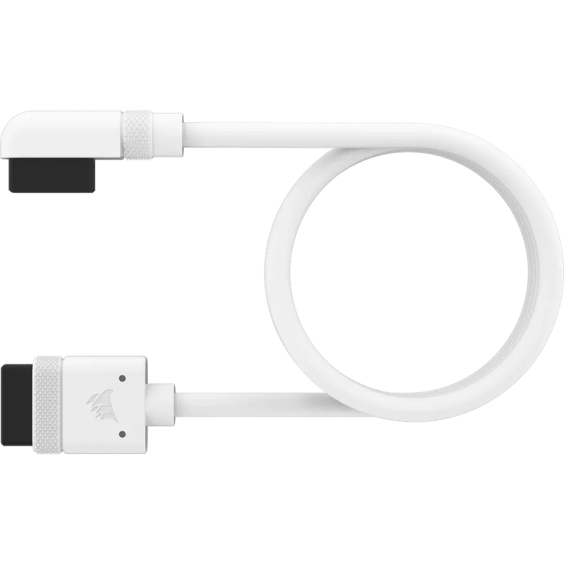 CORSAIR iCUE LINK Cable; 1x 600mm with Straight/Slim 90° connectors; White
