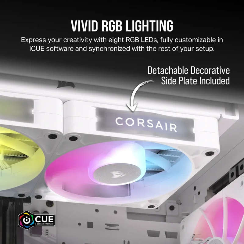 Corsair RX Series; iCUE LINK RX140; 140mm Fan; Single Pack - White.