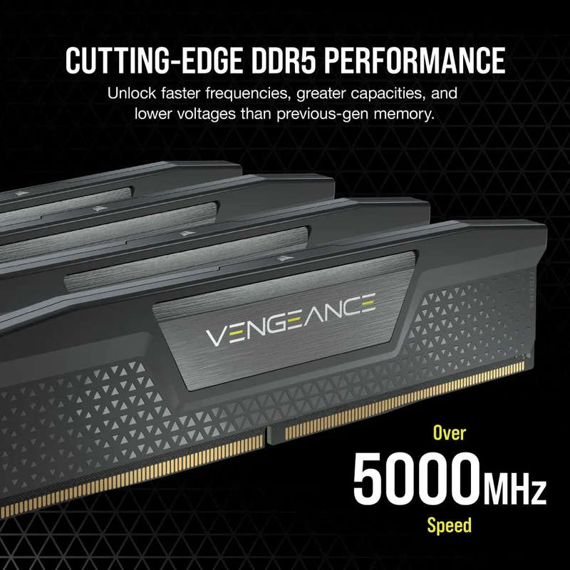 Corsair VENGEANCE DDR5 32GB (2 x 16GB) DDR5 6000 CL36-44-44-96 1.35V Intel XMP & AMD EXPO - GREY