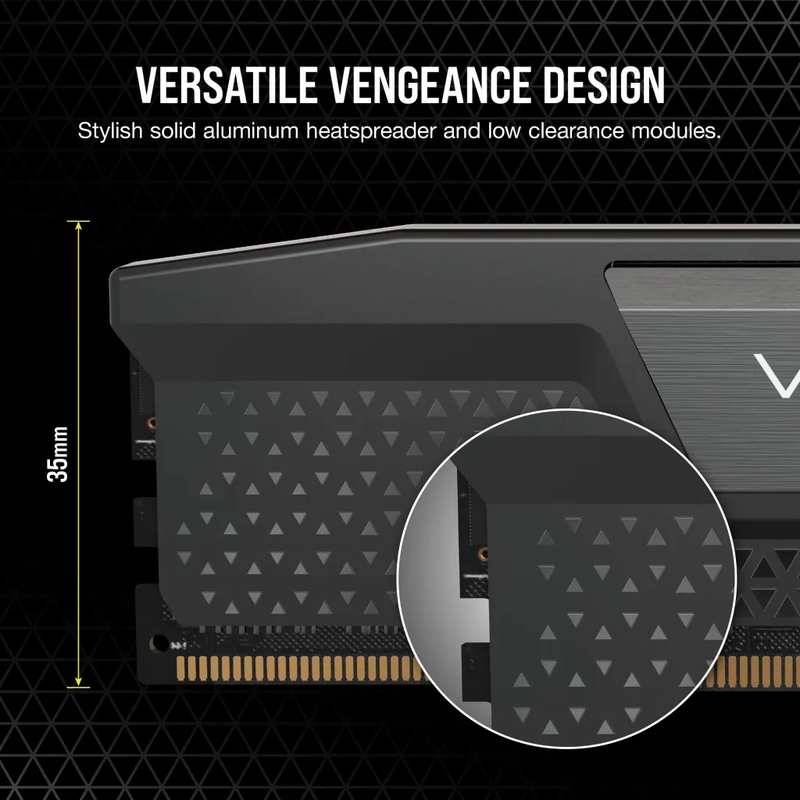 Corsair VENGEANCE DDR5 32GB (2 x 16GB) DDR5 6000 CL36-44-44-96 1.35V Intel XMP & AMD EXPO - GREY