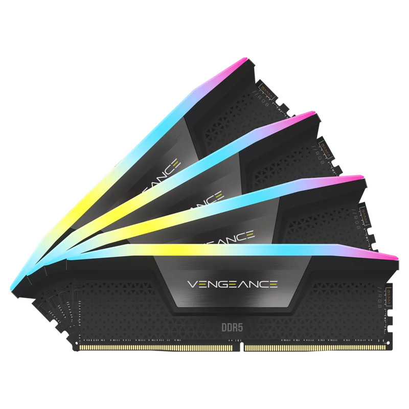 Corsair VENGEANCE RGB DDR5 64GB (4 x 16GB) DDR5 6600 CL32-39-39-76 1.40V Intel XMP - BLACK