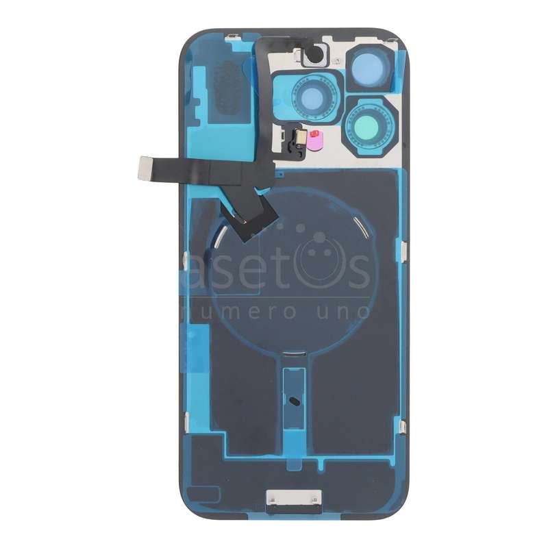 Battery Door + Back Camera Lens and Bezel with Magnetism Ring+Metal Plate+Wireless Charger Chip+F...