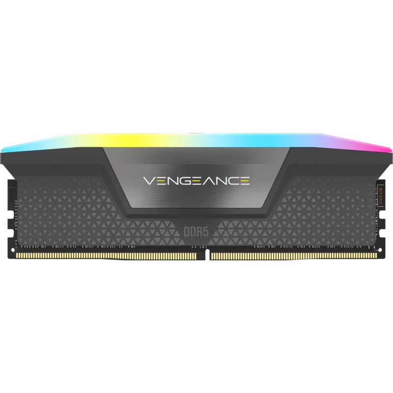 Corsair VENGEANCE RGB DDR5 64GB (2x32GB) DDR5 5200 CL40-40-40-77 1.25V AMD EXPO & Intel XMP - Grey.