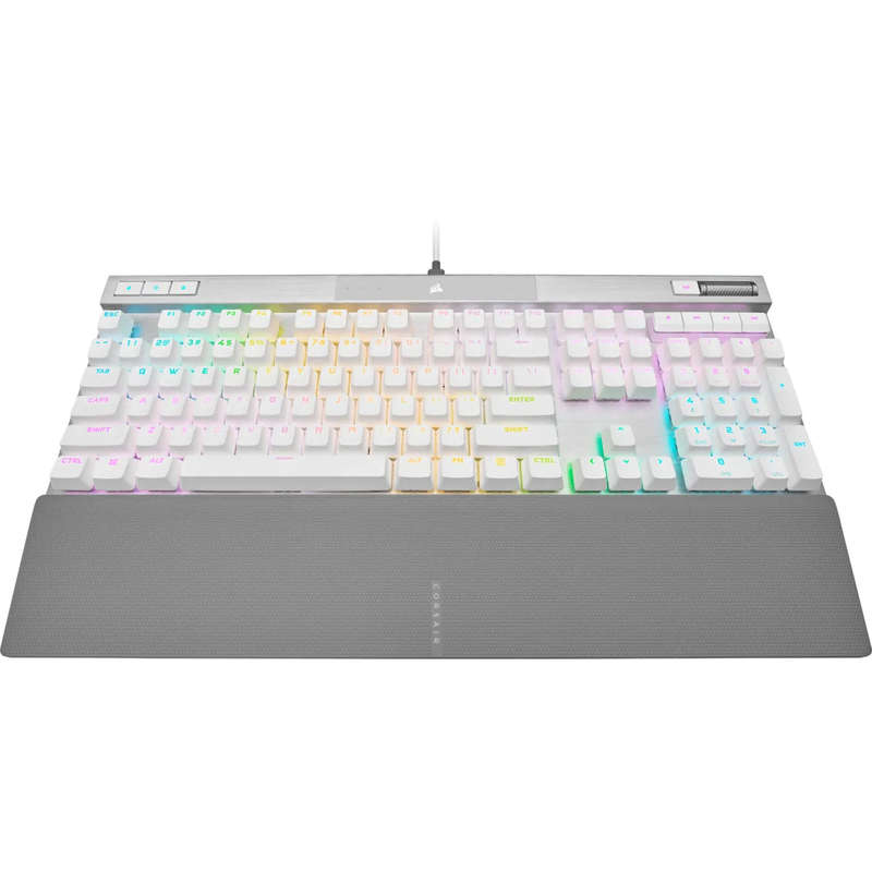 Corsair K70 PRO RGB Optical-Mechanical Gaming Keyboard - Corsair OPX switches - White