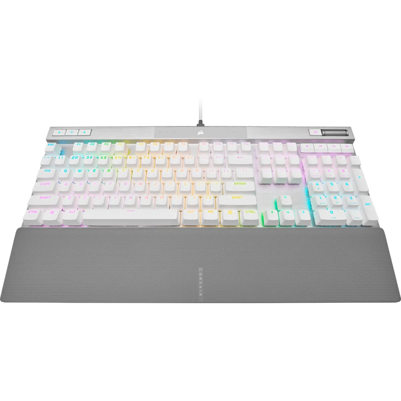 Corsair K70 PRO RGB Optical-Mechanical Gaming Keyboard - Corsair OPX switches - White