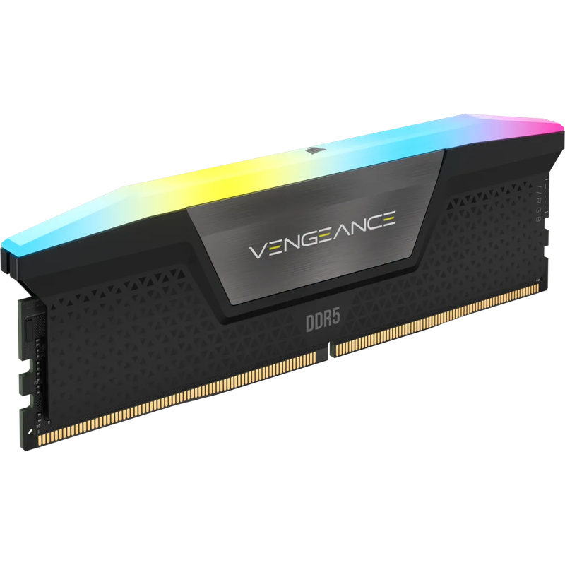 Corsair VENGEANCE® RGB 96GB (2 x 48GB) DDR5 DRAM 5600MHz C40 Memory Kit; 40-40-40-77; 1.25V Inte...