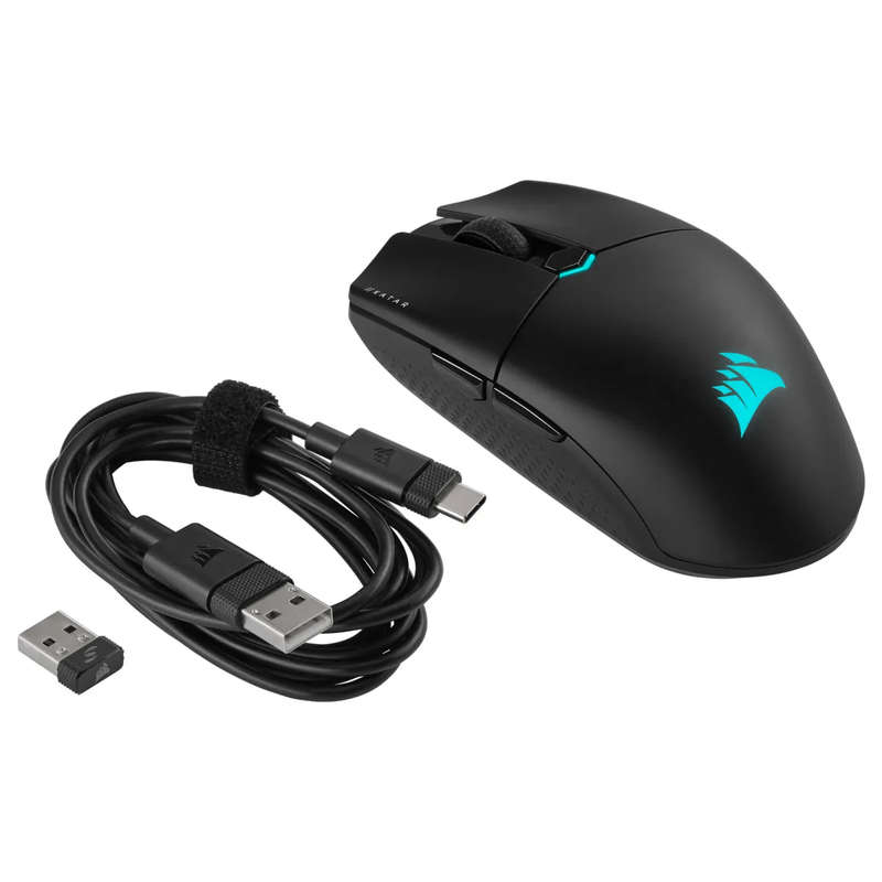 Corsair KATAR ELITE Wireless Ultra-Light Gaming Mouse; 26000 DPI; Black.
