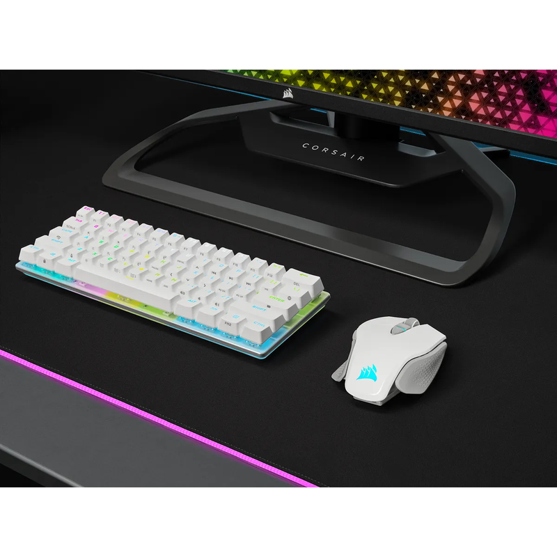 Corsair M65 RGB Ultra with Slipstream + Bluetooth; 26000DPI; White